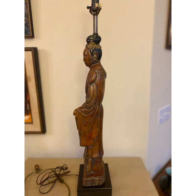 Frederick Cooper 1940s Hollywood Regency Goddess Quan Yin Lamp For Sale - Image 4 of 6