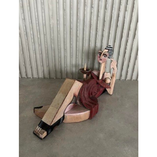 1980s h 48cm w 85cm d 35cm we love the eighties! paper mache artpiece from the 1980s. Look at that big toe, her “madonna”...