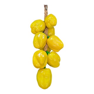 Vintage Ceramic Peppers Rope Hanging For Sale