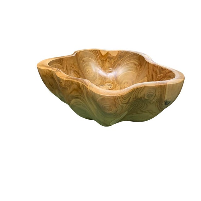 Medium Wooden Bowl For Sale - Image 4 of 5