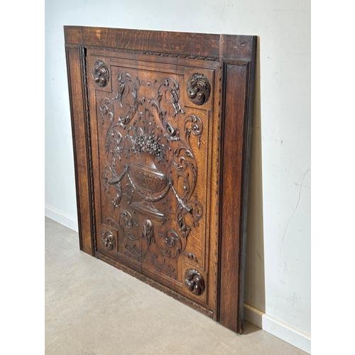 Carved Oak Wall Panel, 19th Century For Sale - Image 5 of 5