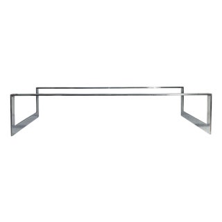 Monumental Post Modern Steel Coffee Table by Leon Rosen for Pace For Sale