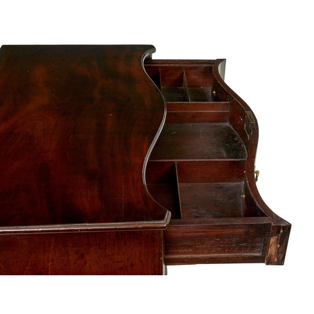 Antique George III Mahogany Serpentine Chest of Drawers, 1760 For Sale - Image 10 of 11
