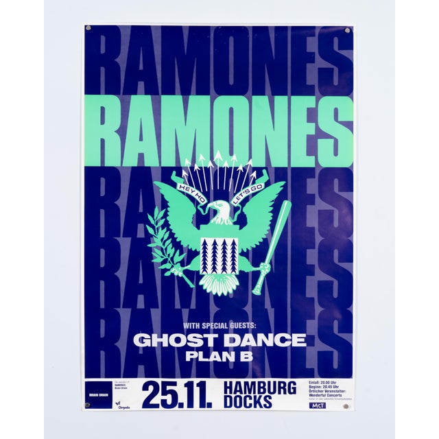 Ramones in Hamburg Concert Poster, 1989 For Sale - Image 3 of 9