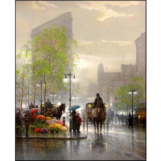 1990s "Sunday Shower" Hand Signed Print by G.Harvey For Sale