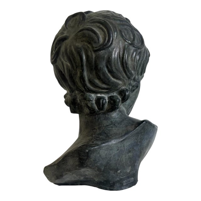 Mid 20th Century Neoclassical Terracotta Bust of Young Roman Ephebe 20th Century Spain Sculpture For Sale - Image 5 of 7
