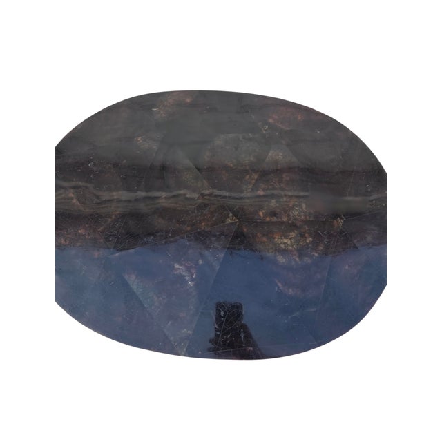 1990s Ethan Allen French Regency Tessellated Horn Lamp End Table Pedestal For Sale - Image 13 of 16