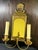 Traditional Vintage Brass Double Arm Hardwired Wall Sconce With Mirror For Sale - Image 3 of 9