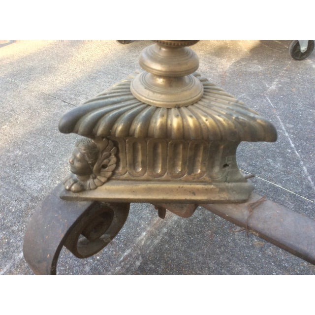 Early Andirons With Cherub Heads and Faces For Sale - Image 4 of 13