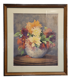 Louis-Germain Baligot, Flowers, 20th Century, Gouache
