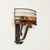 Copper Brutalist Wrought Iron and Amber Glass Sconce attributed to Longobard, Italy, 1970s For Sale - Image 8 of 17