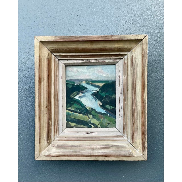 Vintage 1949 Original Landscape Oil on Board For Sale - Image 12 of 12