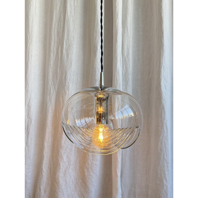 Space Age Glass Futura Biomorphic Pendant by Koch & Lowy for Peill & Putzler, Germany, 1970s For Sale - Image 15 of 15