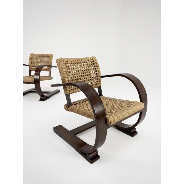Armchairs by Adrien Audoux and Frida Minnet for Vibo Vesoul, 1950s, Set of 2, in Very Good conditions. Designed 1950 to...