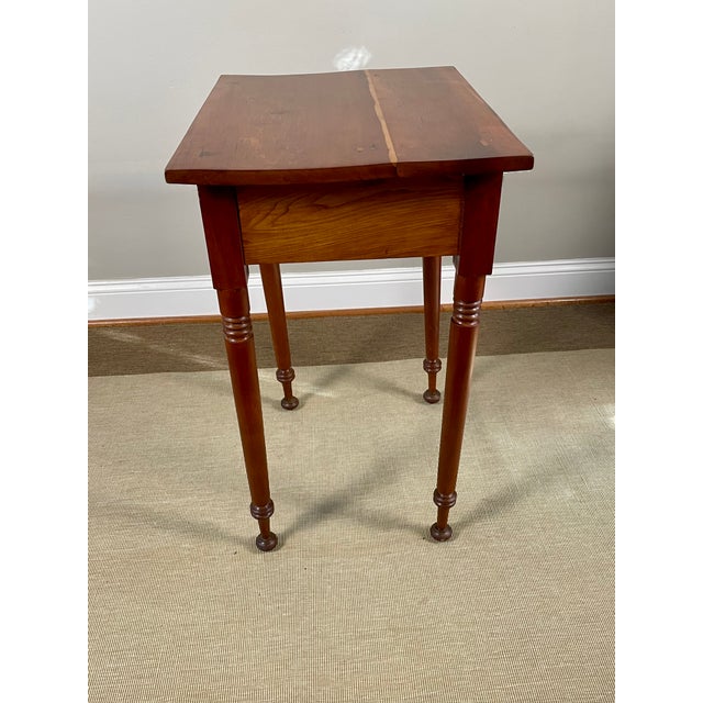 Cherry One-Drawer Table W/ Distinctive Feet -- 19th Century For Sale - Image 11 of 16