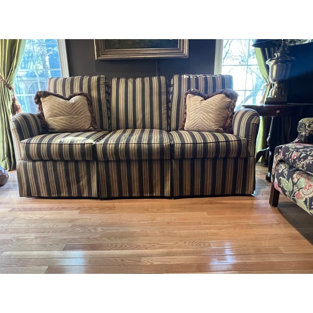 2010s Early 21st Century Upholstered Sofa Attributed to Wesley Hall For Sale - Image 5 of 6