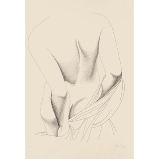 Giacomo Porzano, Nude from the Back, Etching, 1975 For Sale