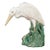 Vintage Lifesize Chinese White & Cream Glazed Ceramic Heron Bird Sculpture For Sale