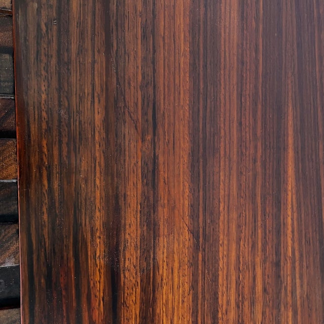 Italian Modern Bedside Tables in Dark Wood, 1970s, Set of 2 For Sale - Image 15 of 16