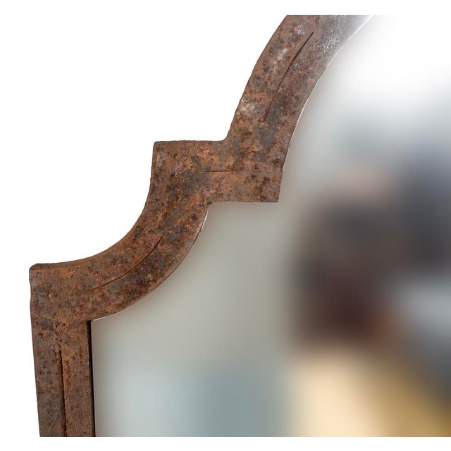 Pair of Louis XV Style Steel Mirrors For Sale - Image 4 of 6