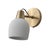 Modern Petaluma Bone Porcelain Wall Sconce - Weathered Brass, Plug-In, Dimmer Switch For Sale - Image 3 of 11