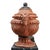 Pair Neoclassical Figural & Foliate Terra Cotta Garden Urns & Pedestals For Sale - Image 11 of 12