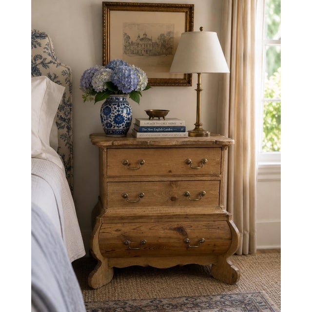 A beautifully understated early 20th century Scandinavian pine Bombay chest featuring a wonderfully sculptural profile,...