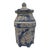 Vintage Chinoiserie Chinese Blue and White Hand Painted Hexagon Lidded Ginger Jar For Sale