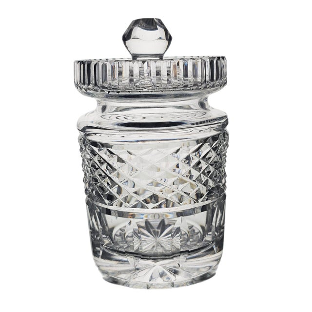 Contemporary Waterford Castlemaine Irish Crystal Honey Jam Jar With Lid 4.75" For Sale - Image 3 of 14