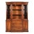 White Furniture Georgian Flame Mahogany Breakfront Bookcase Cabinet, Circa 1960s For Sale