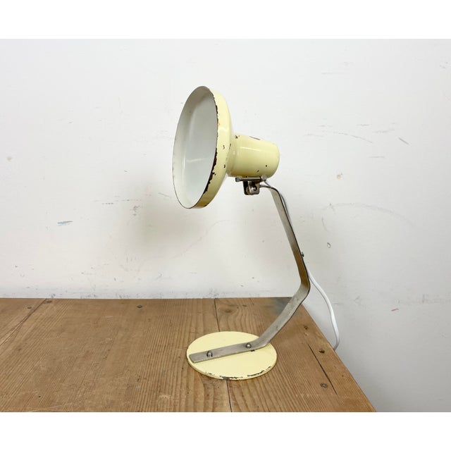 Industrial Beige Table Lamp from Metal Mot, 1960s For Sale - Image 12 of 15