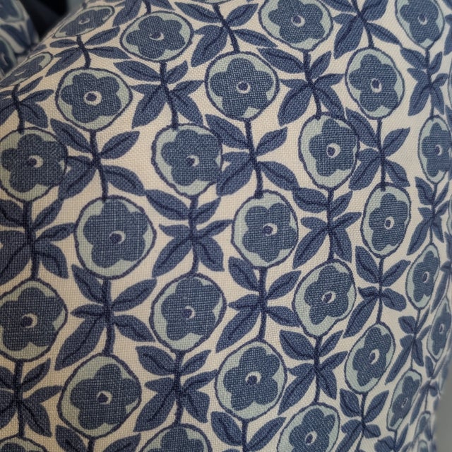 Raoul Textiles Oscar in Delft Blue Floral 20" Pillows For Sale In Greensboro - Image 6 of 6