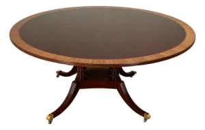 Large Round Regency Style Dining Table