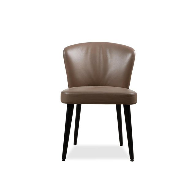 Brown Leather Aston Dining Chair from Minotti For Sale - Image 5 of 9