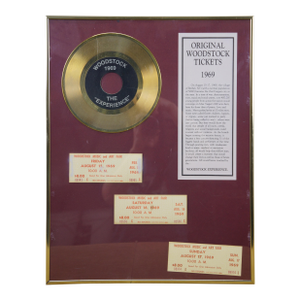 3 Original 1969 Woodstock Tickets W the Experience Lp Record & Coa Letters