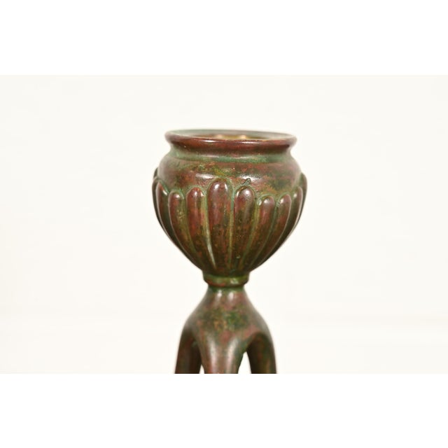 Tiffany Studios New York Bronze Candlestick, Circa 1910 For Sale In South Bend - Image 6 of 14