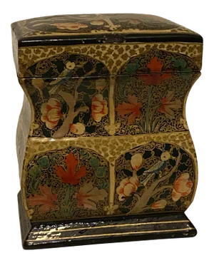 Hand-Painted Kashmir Lacquer Papier-M?Â¢chÃ© Box for Playing Cards