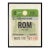 Rome Travel Ticket Print in Black Shadowbox - 13" x 17" For Sale