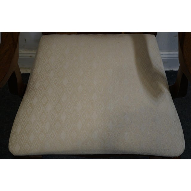 Brown American Drew Solid Cherry Traditional Style Pierced Splat Back Dining Arm Chair For Sale - Image 8 of 12