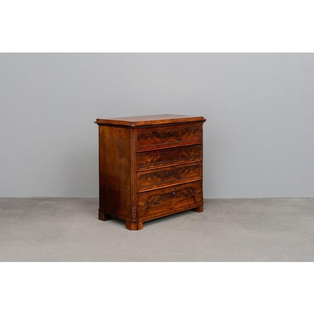 Item: Chest of drawers with writing compartment Period & Style: Biedermeier - Mid-19th century Features - Exceptional...
