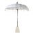 Anglo-Indian Style White Cotton Umbrella For Sale