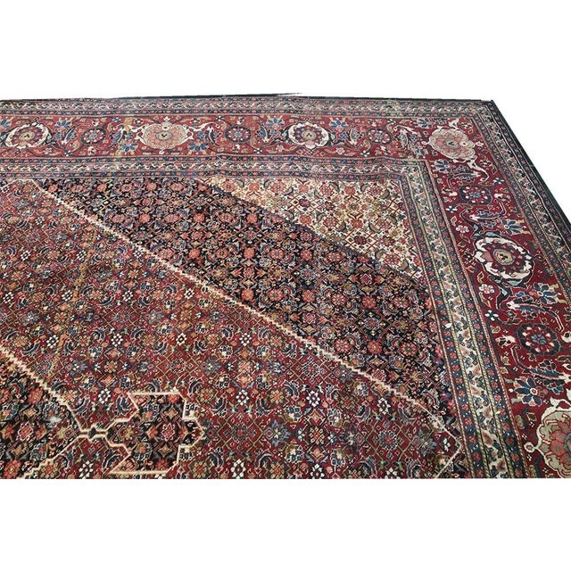1900 - 1909 Antique Contemporary Mansion Size 11' X 20' Persian Haji Jalili Style Tabriz Rug For Sale In Los Angeles - Image 6 of 11
