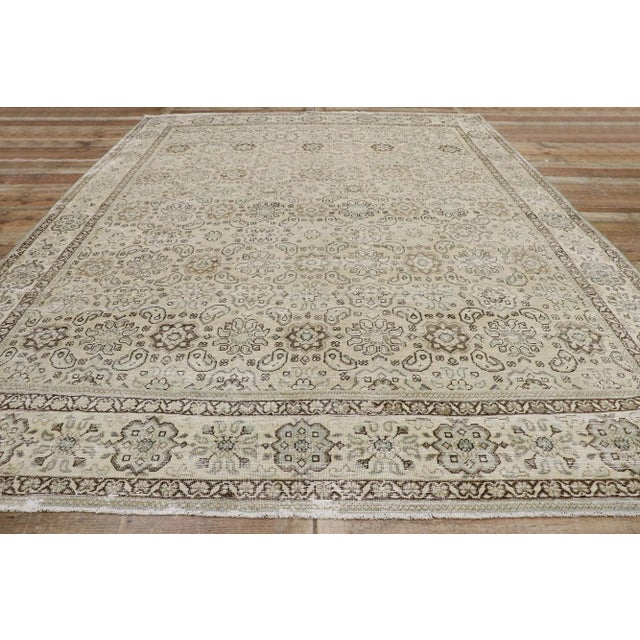 Textile Antique Persian Mahal Rug - 09'03 X 12'00 For Sale - Image 7 of 9