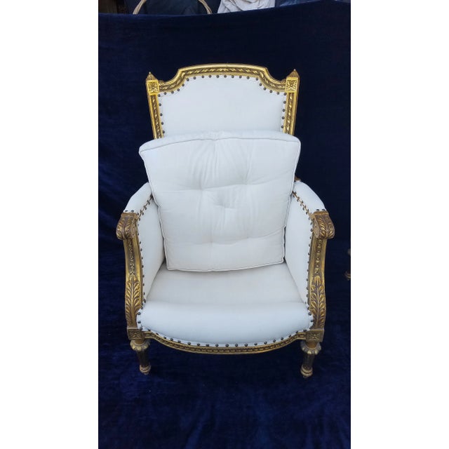 Early 20th Century Louis XVI Style Bergere Chairs - a Pair For Sale - Image 11 of 13
