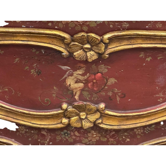 18th C Venetian Painted Marble Top Commode For Sale - Image 9 of 10