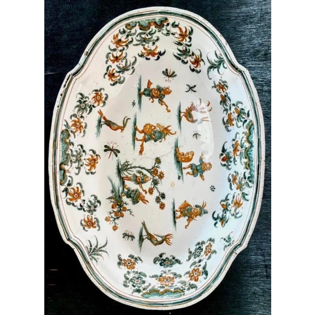 18th Century French Moustiers 18th Century Earthenware Serving Dish For Sale - Image 5 of 10