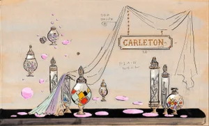 Lanvin of Paris Original Circa 1950s Advertising Watercolor Artwork