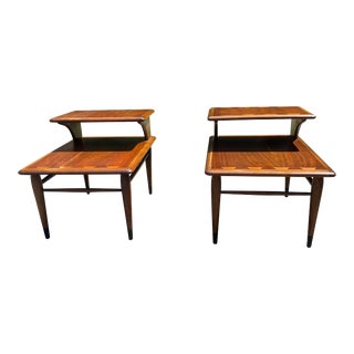 Lane Mid-Century Modern Acclaim End Tables Designed by Andre Bus. - Set of 2 For Sale
