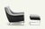 Set of Italian Armchair and Ottoman in Chromed Steel and Velvet, 1970s For Sale - Image 3 of 9