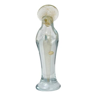 Murano Glass Madonna Sculpture with Gold Leaf from Seguso Vetri d'Arte, Italy, 1980s For Sale